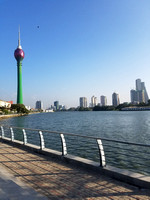 The Lotus Tower rising high in the midst of the city of Colombo